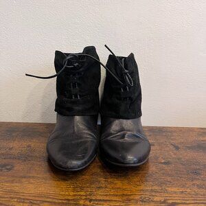 Les Lolita Black Leather Ankle Boots